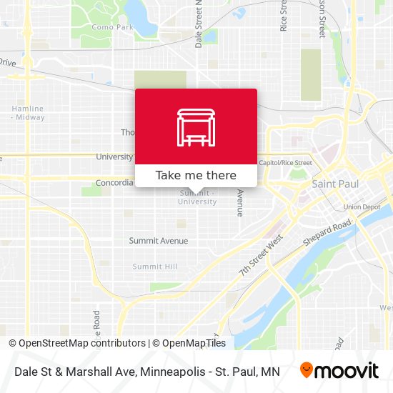 Dale St & Marshall Ave map