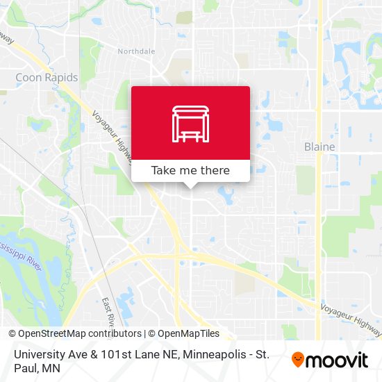University Ave & 101st Lane NE map