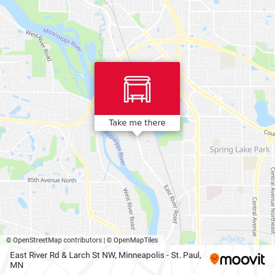 East River Rd & Larch St NW map