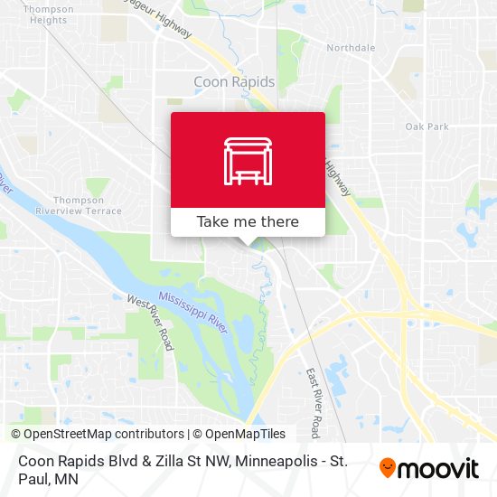 Mapa de Coon Rapids Blvd & Zilla St NW