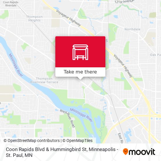 Coon Rapids Blvd & Hummingbird St map