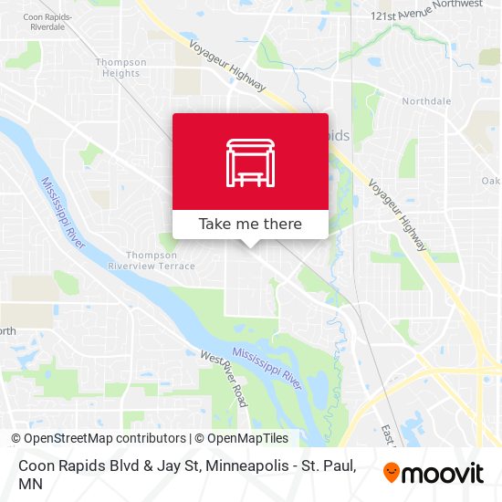 Mapa de Coon Rapids Blvd & Jay St