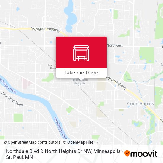 Northdale Blvd & North Heights Dr NW map