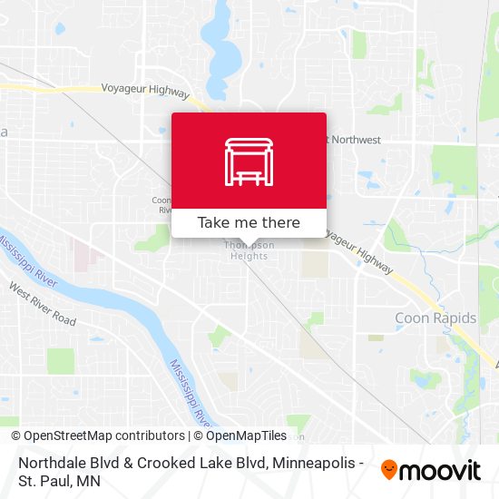 Mapa de Northdale Blvd & Crooked Lake Blvd
