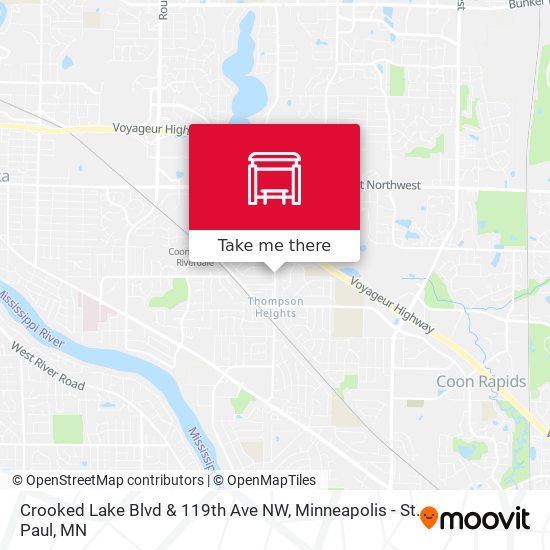 Crooked Lake Blvd & 119th Ave NW map