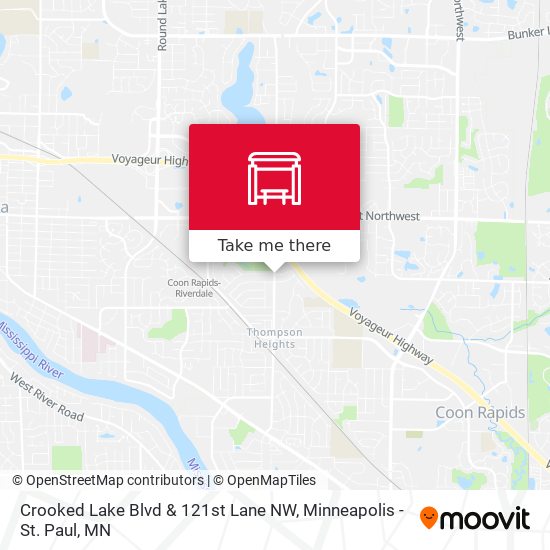 Crooked Lake Blvd & 121st Lane NW map