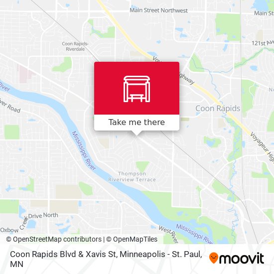 Coon Rapids Blvd & Xavis St map
