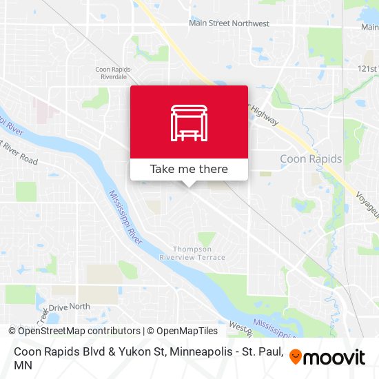 Coon Rapids Blvd & Yukon St map
