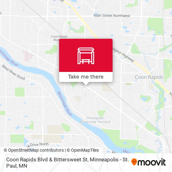 Coon Rapids Blvd & Bittersweet St map
