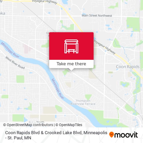 Mapa de Coon Rapids Blvd & Crooked Lake Blvd