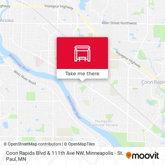 Coon Rapids Blvd & 111th Ave NW map