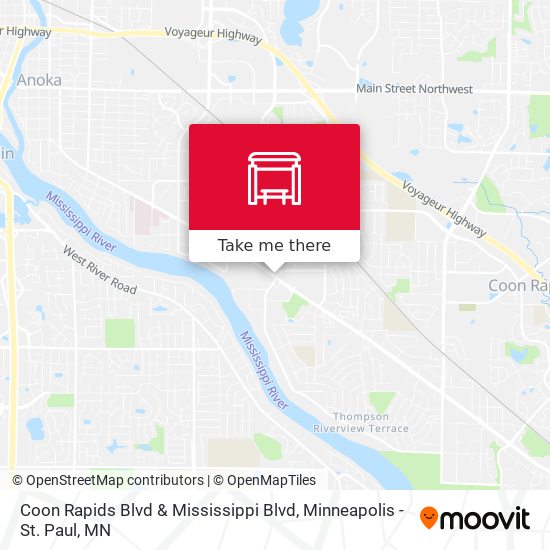 Coon Rapids Blvd & Mississippi Blvd map