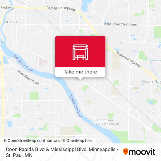 Mapa de Coon Rapids Blvd & Mississippi Blvd
