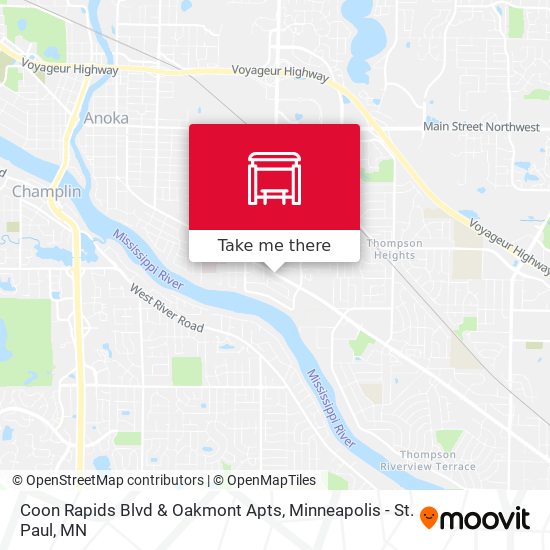 Mapa de Coon Rapids Blvd & Oakmont Apts