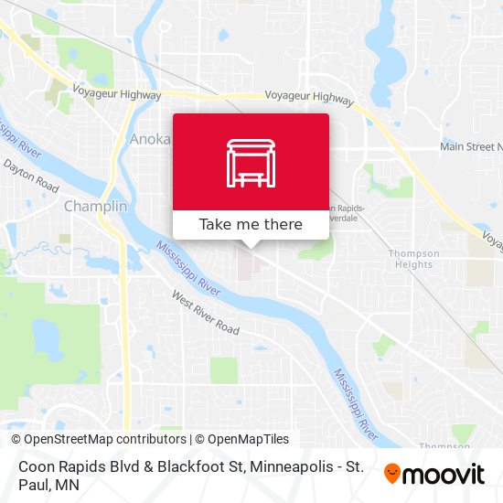Mapa de Coon Rapids Blvd & Blackfoot St