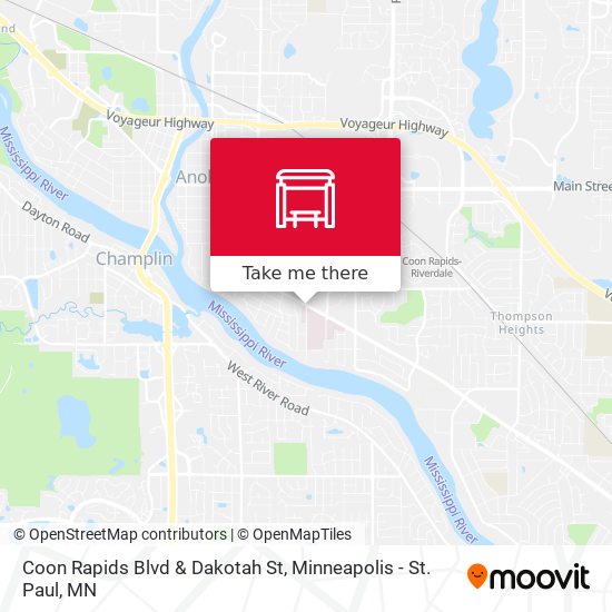 Coon Rapids Blvd & Dakotah St map