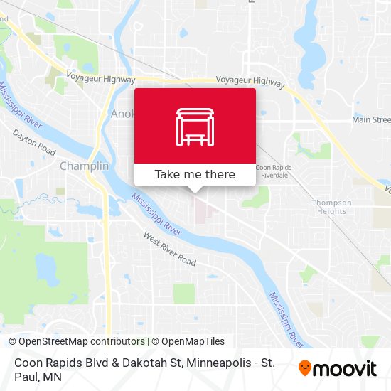 Mapa de Coon Rapids Blvd & Dakotah St