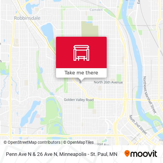 Penn Ave N & 26 Ave N map