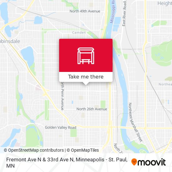 Fremont Ave N & 33rd Ave N map