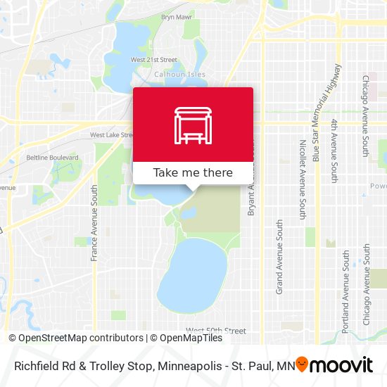 Richfield Rd & Trolley Stop map