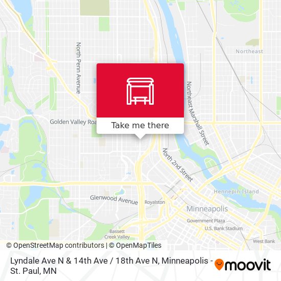 Lyndale Ave N & 14th Ave / 18th Ave N map