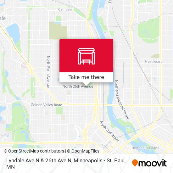 Lyndale Ave N & 26th Ave N map