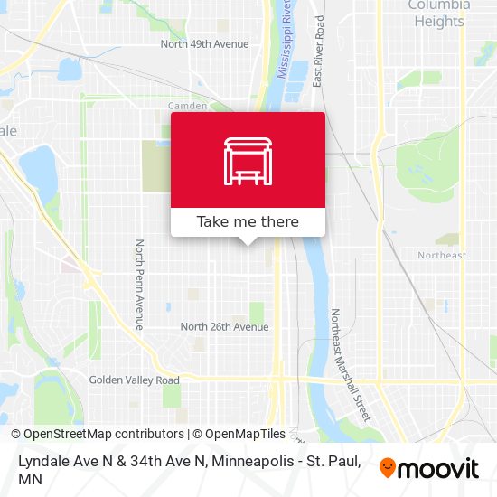 Mapa de Lyndale Ave N & 34th Ave N