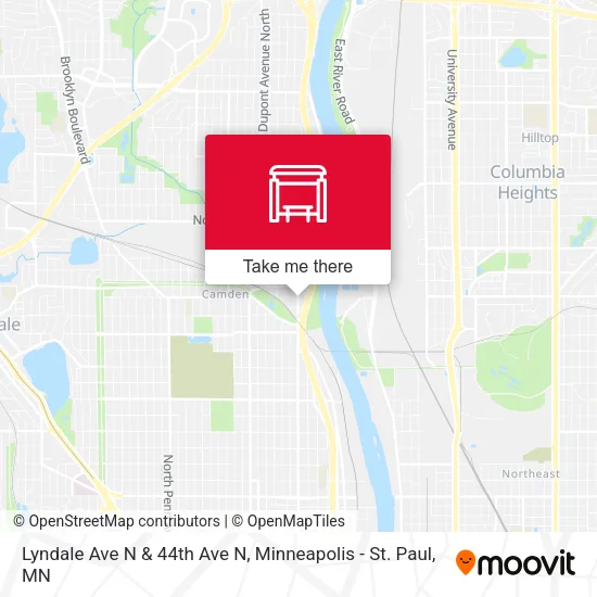 Lyndale Ave N & 44th Ave N map