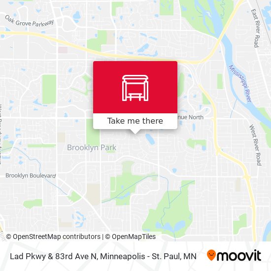 Lad Pkwy & 83rd Ave N map