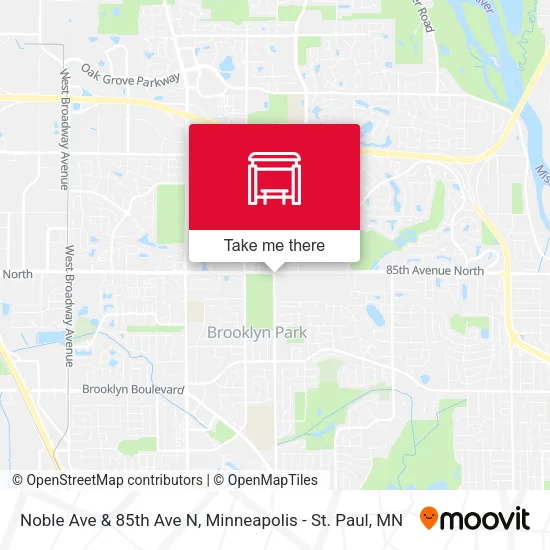 Noble Ave & 85th Ave N map