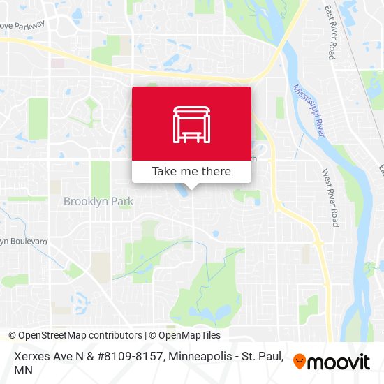 Xerxes Ave N & #8109-8157 map