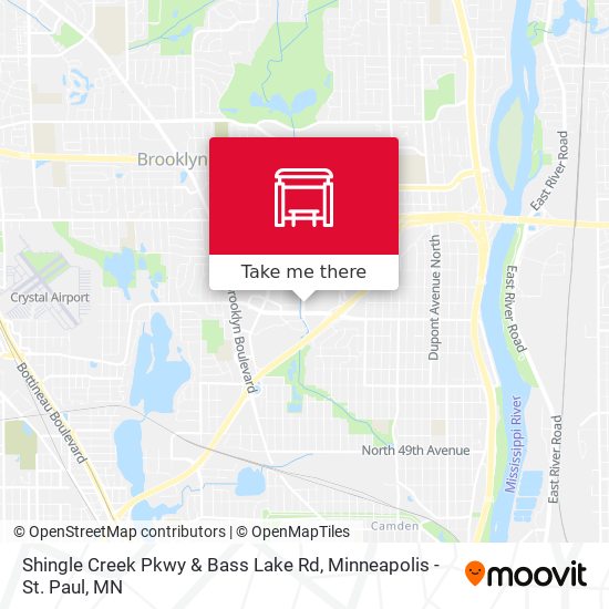 Shingle Creek Pkwy & Bass Lake Rd map