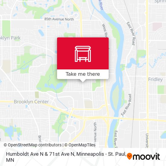 Humboldt Ave N & 71st Ave N map