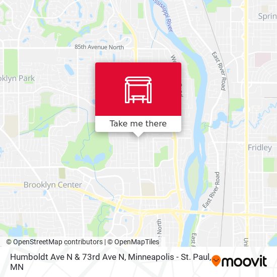 Humboldt Ave N & 73rd Ave N map