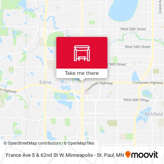 Mapa de France Ave S & 62nd St W