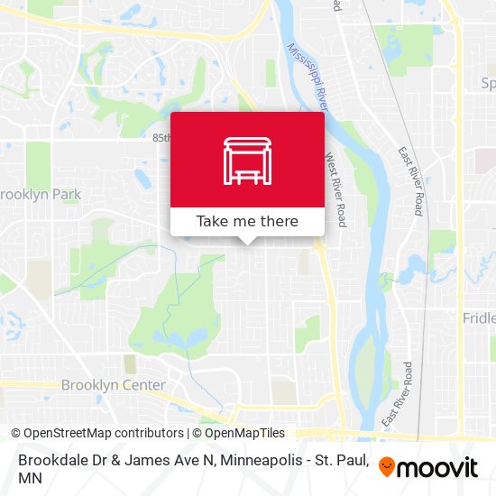 Brookdale Dr & James Ave N map