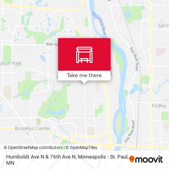 Humboldt Ave N & 76th Ave N map