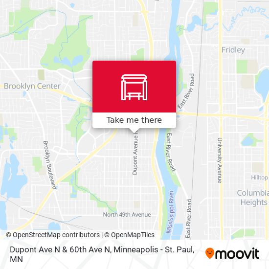 Dupont Ave N & 60th Ave N map