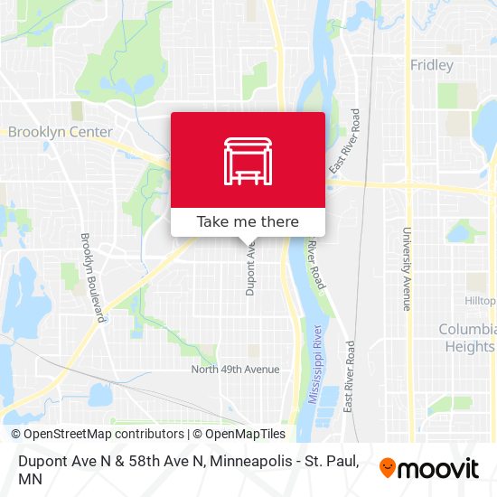 Dupont Ave N & 58th Ave N map