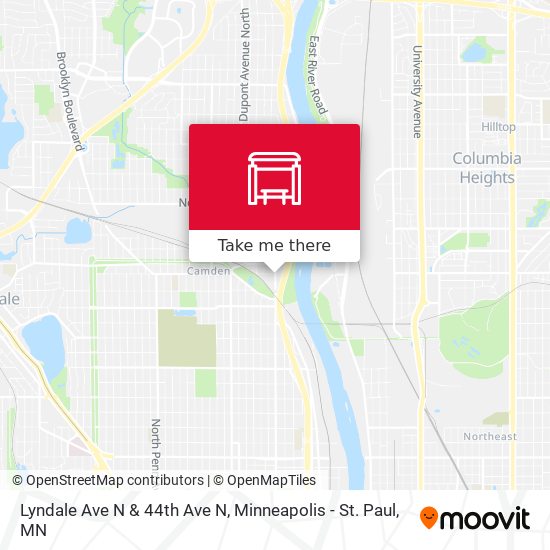 Lyndale Ave N & 44th Ave N map