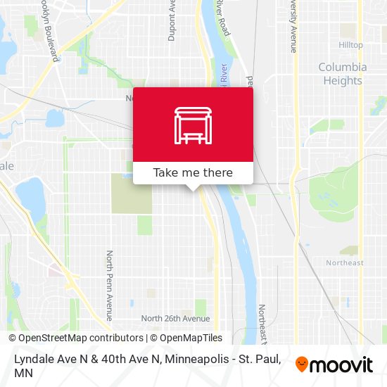 Lyndale Ave N & 40th Ave N map