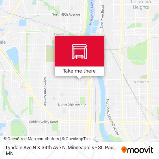 Lyndale Ave N & 34th Ave N map
