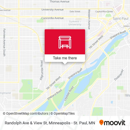 Randolph Ave & View St map