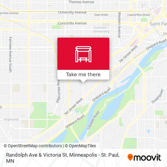 Randolph Ave & Victoria St map