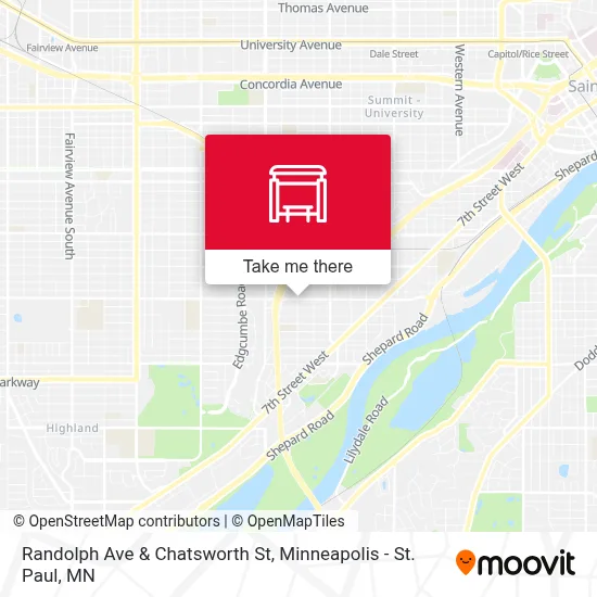 Randolph Ave & Chatsworth St map