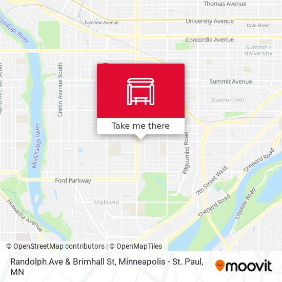 Randolph Ave & Brimhall St map