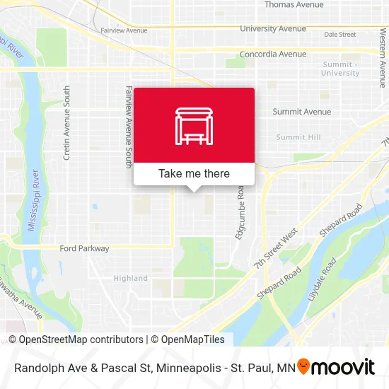 Randolph Ave & Pascal St map