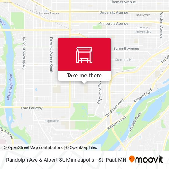 Randolph Ave & Albert St map