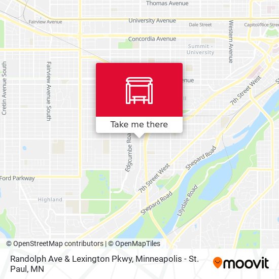 Randolph Ave & Lexington Pkwy map