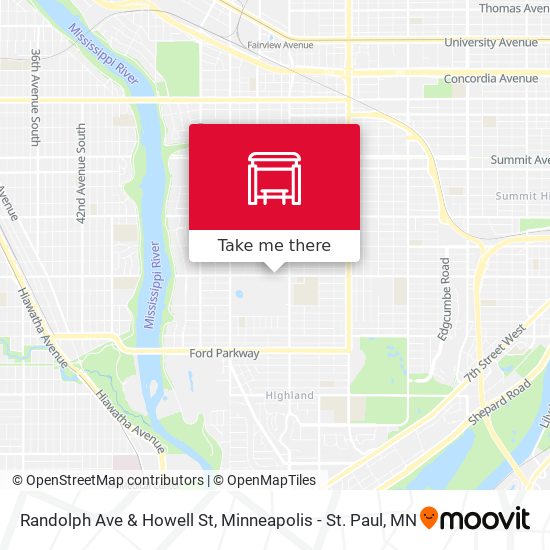 Randolph Ave & Howell St map